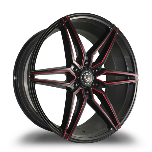 Marquee Wheels M3259a Black W/ Red Milling