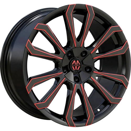 Massiv 929 Black w/ Red Milling - Part Number MAS929-22913BWR Massiv 929 Black w/ Red Milling Photo