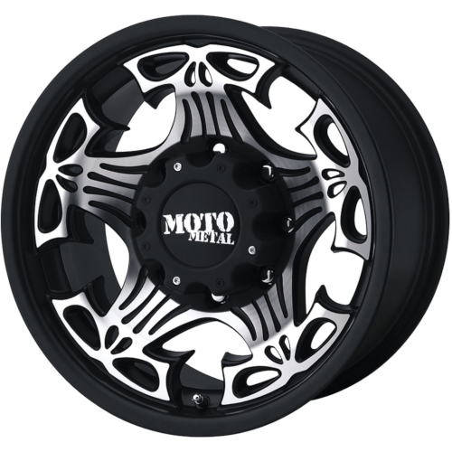 Moto Metal MO909 Skull Gloss Black W/ Machined Face - Part Number MO90929087318 Moto Metal MO909 Skull Gloss Black W/ Machined Face Photo