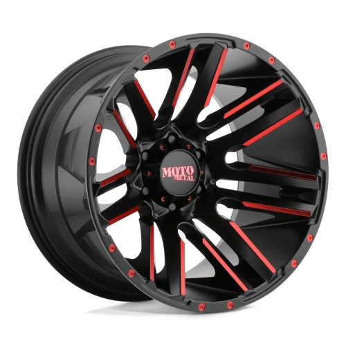 Moto Metal MO978 Gloss Black With Red Accents - Part Number MO97821087324N Moto Metal MO978 Gloss Black With Red Accents Photo