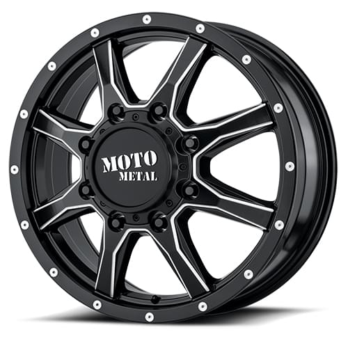 Moto Metal MO995 Gloss Black W/ Milled Spokes Front Photo