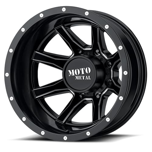 Moto Metal MO995 Gloss Black W/ Milled Spokes Rear Photo