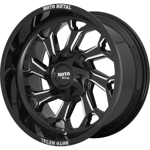 Moto Metal MO999 Gloss Black W/ Milled Spokes Wheels 5x5 - 20x10 