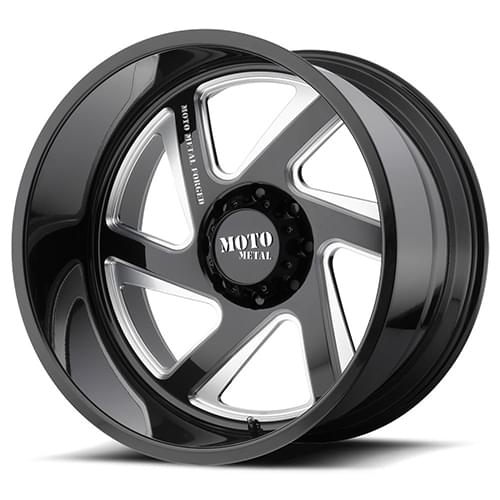 Moto Metal MO400 Gloss Black W/ Milled Spokes Left Photo