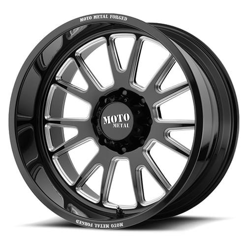 Moto Metal MO401 Gloss Black W/ Milled Spokes - Part Number MO40122468976N Moto Metal MO401 Gloss Black W/ Milled Spokes Photo