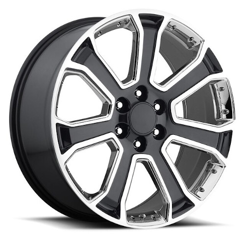 OE Revolution G-06 Gloss Black With Machined Face - Part Number G06-2290655+31BM OE Revolution G-06 Gloss Black With Machined Face Photo