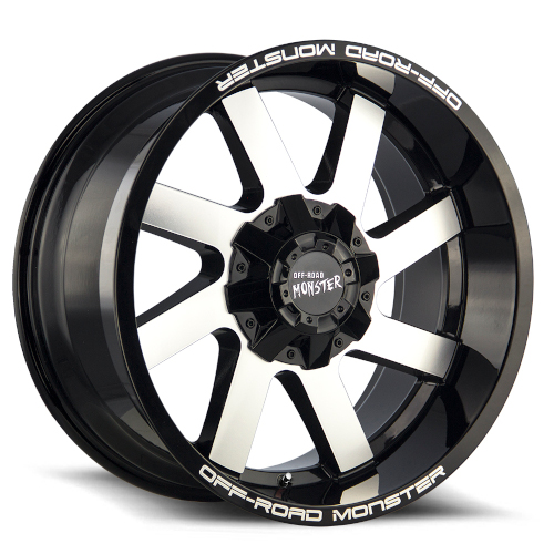 Off-Road Monster M80 Gloss Black Machined - Part Number M800607N19GBM Off-Road Monster M80 Gloss Black Machined Photo