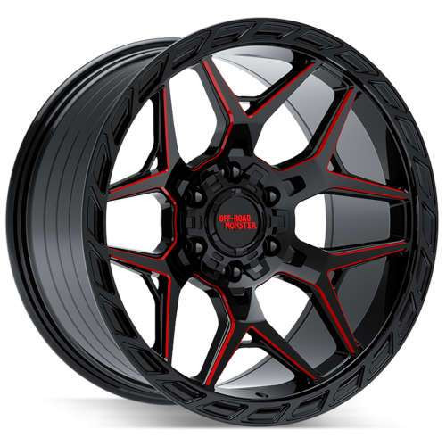 Off Road Monster Mf40 Gloss Black w/ Candy Red Milling Photo