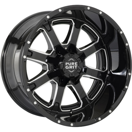 Pure Grit Offroad PG101 Grit Gloss Black Milled Photo