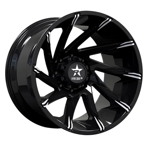 RBP 77R Spike Gloss Black W/ Machined Tips - Part Number 77R-2012-39-44MB.1 RBP 77R Spike Gloss Black W/ Machined Tips Photo