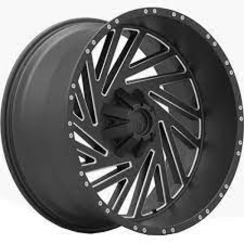 Red Dirt Road Rd16 Matte Black With Milled Windows And Rivets