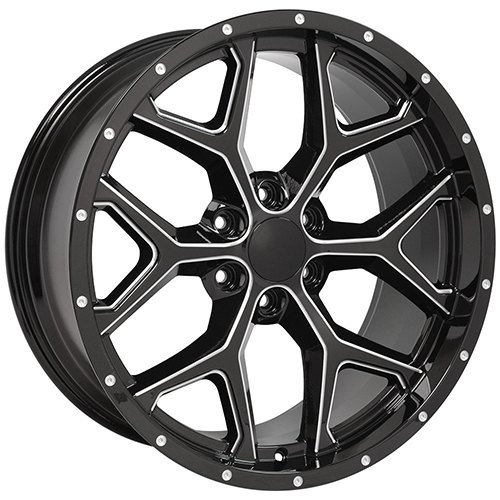 OE Wheels Chevrolet Silverado CV98 Black W/ Milled Edge Photo