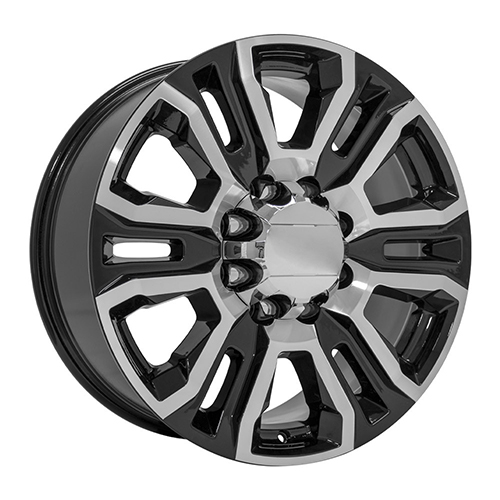 OE Wheels GMC Sierra 2500/3500 HD Denali CV70B Black Machined - Part Number CV70B-20085-8180-47MB OE Wheels GMC Sierra 2500/3500 HD Denali CV70B Black Machined Photo