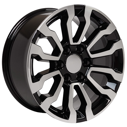 OE Wheels GMC Sierra CV35 Black Machined Photo