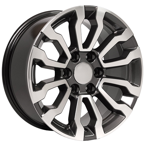 OE Wheels GMC Sierra CV35 Gunmetal Machined Photo
