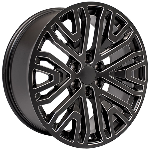 OE Wheels GMC Sierra 1500 CV37 Black W/ Milled Edge Photo