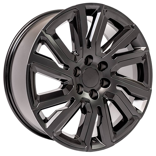 Replica Wheel GMC Sierra CV39 Satin Black W/ Gloss Black