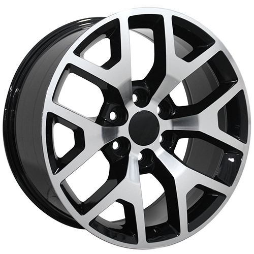 OE Wheels GMC Sierra CV92 Black Machined Photo