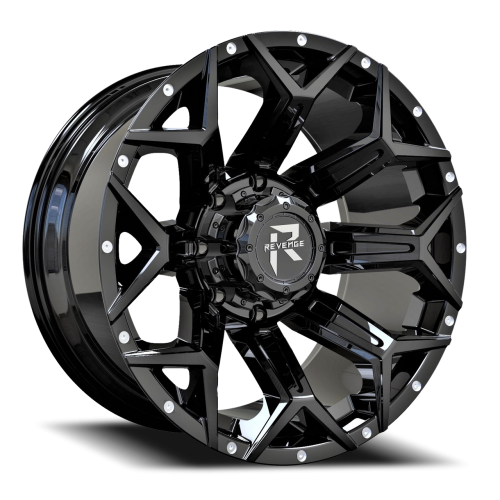 Revenge Rv202 Gloss Black w/ Milled Lip - Part Number RV202-20108170-19B Revenge Rv202 Gloss Black w/ Milled Lip Photo