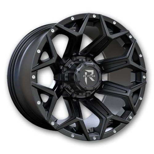 Revenge Rv202 Satin Black w/ Milled Lip - Part Number RV202-209051271397+00DFB Revenge Rv202 Satin Black w/ Milled Lip Photo