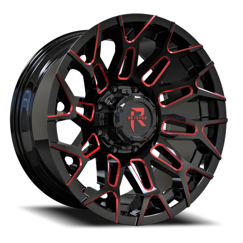Revenge Rv203 Black Milled w/ Red Tint - Part Number RV203-201051271397-19BRW Revenge Rv203 Black Milled w/ Red Tint Photo