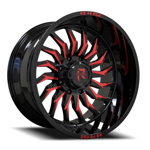 Revenge Rv204 Black Milled w/ Red Tint - Part Number RV204-209051271397+00BRW Revenge Rv204 Black Milled w/ Red Tint Photo