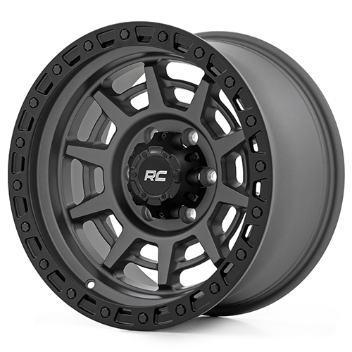 thumbnail image 2 of Rough Country 16x8 Steel Simulated Bead Lock Wheel – Black, 6x5.5 Bolt, -12 Offset (RC51-6883SL) 2 of 4