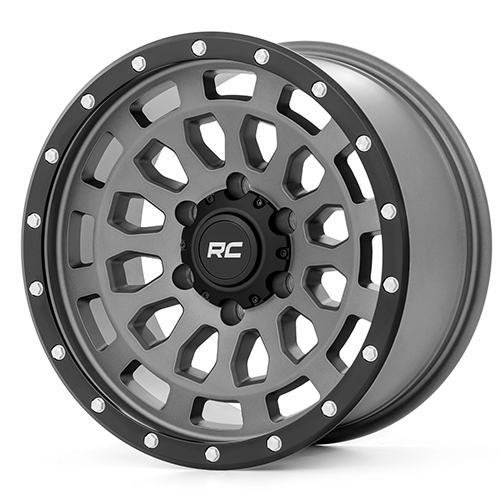 Rough Country 87 Series Gray With Black Simulated Beadlock - Part Number 87170912G Rough Country 87 Series Gray With Black Simulated Beadlock Photo