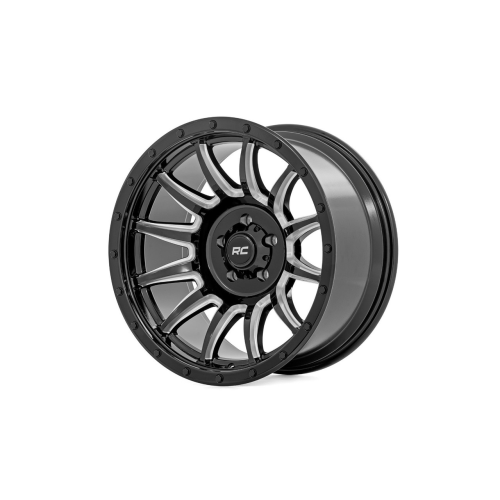 Rough Country 90 Series Gloss Black w/ Machined Spokes - Part Number 90181212M Rough Country 90 Series Gloss Black w/ Machined Spokes Photo