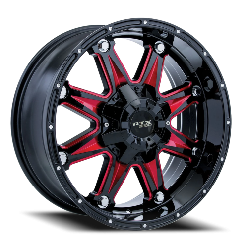 Rtx Spine Black With Milled Red Spokes - Part Number 81996 Rtx Spine Black With Milled Red Spokes Photo
