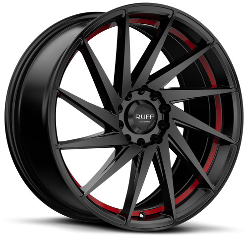 Ruff Racing R363 Satin Black W/ Red Undercut - Part Number 1880363385D84R73 Ruff Racing R363 Satin Black W/ Red Undercut Photo