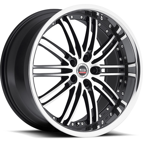 Spec-1 SP-7 Gloss Black Machined Stainless Lip - Part Number SP7S-20101642GBMSSL Spec-1 SP-7 Gloss Black Machined Stainless Lip Photo