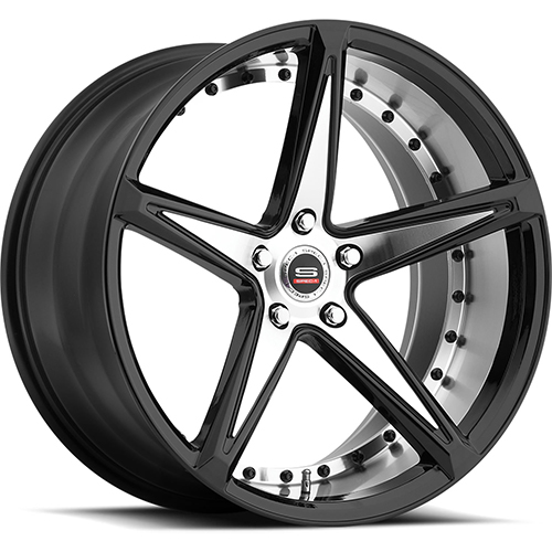 Spec-1 SPM-78 Gloss Black Machined - Part Number SPM78Y19954020GBMLBR-DT-5X112 Spec-1 SPM-78 Gloss Black Machined Photo