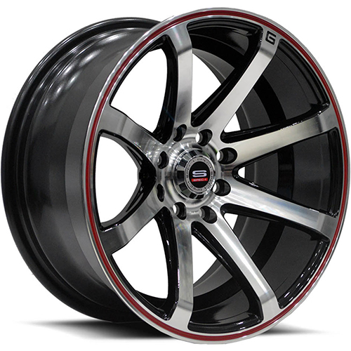 Spec-1 SPT-17 Gloss Black Machined Red Line Photo