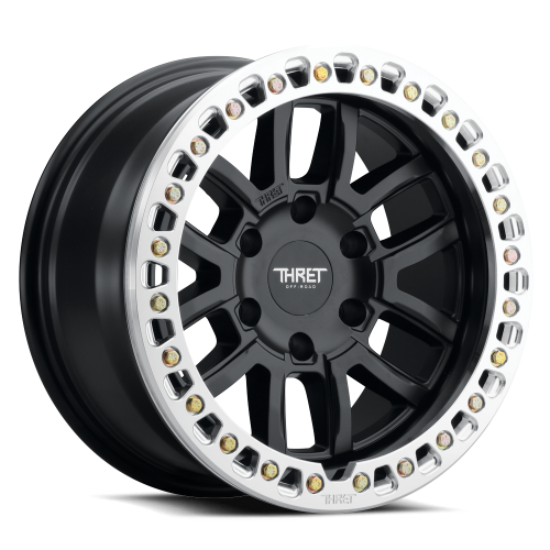 Thret Offroad Maze 602 Matte Black w/ Machined Ring - Part Number 602F-1790J-14 Thret Offroad Maze 602 Matte Black w/ Machined Ring Photo
