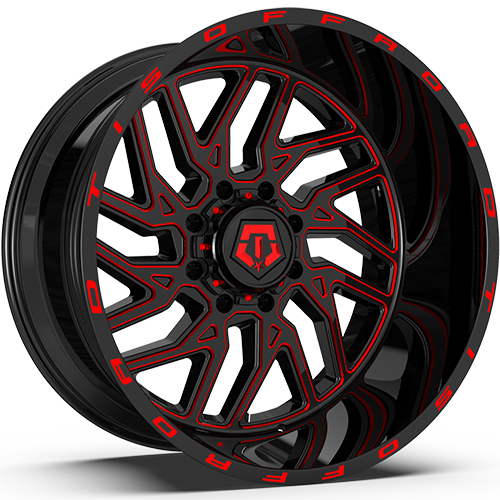 TIS Offroad 544 Black W/ Red Milled Accents Photo