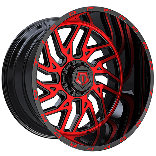 TIS Offroad 544MBR Gloss Black W/ Red Machined Face Photo
