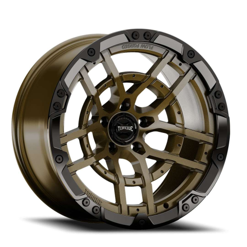 Torque Wheels Tw419R Cliffhanger Satin Bronze w/ Satin Black Lip - Part Number TW419R-20107307-18 Torque Wheels Tw419R Cliffhanger Satin Bronze w/ Satin Black Lip Photo