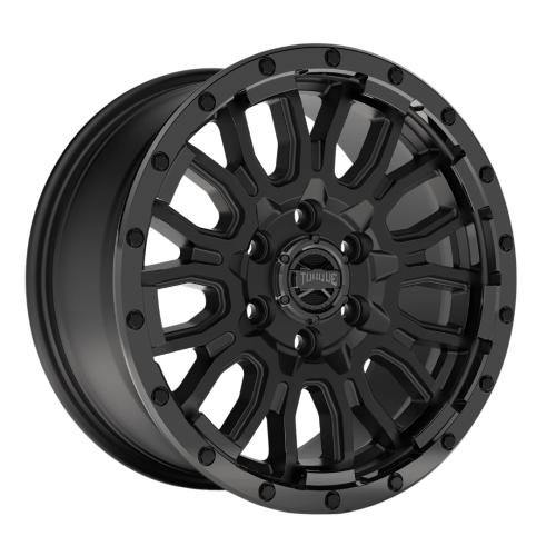 Torque Wheels Tw538R Venture Satin Black w/ Gloss Black Lip - Part Number TW538R-17806337+38 Torque Wheels Tw538R Venture Satin Black w/ Gloss Black Lip Photo