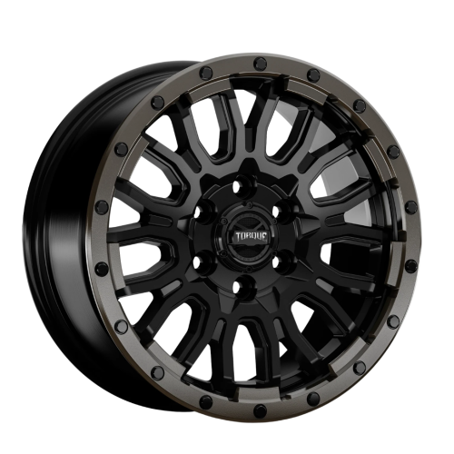 Torque Wheels Tw538R Venture Satin Black w/ Machined Lip And Bronze Tint - Part Number TW538R-17806346+38 Torque Wheels Tw538R Venture Satin Black w/ Machined Lip And Bronze Tint Photo