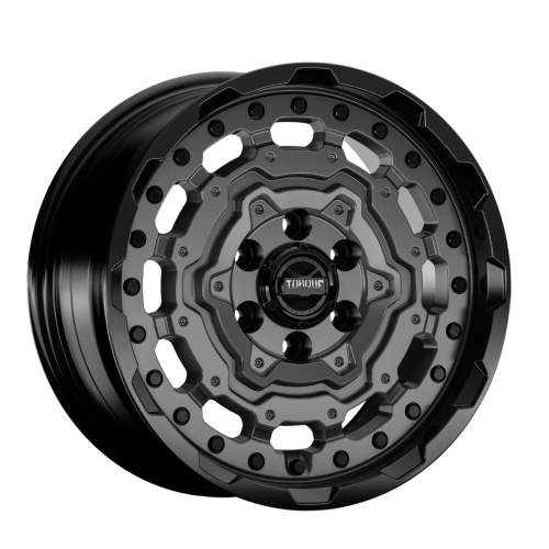 Torque Wheels Tw547R Fortress Satin Anthracite w/ Gloss Black Lip - Part Number TW547R-17806332+29 Torque Wheels Tw547R Fortress Satin Anthracite w/ Gloss Black Lip Photo