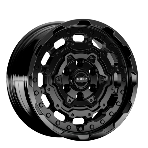 Torque Wheels Tw547R Fortress Satin Black w/ Gloss Black Lip Photo