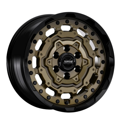 Torque Wheels Tw547R Fortress Satin Bronze w/ Gloss Black Lip - Part Number TW547R-17806327+29 Torque Wheels Tw547R Fortress Satin Bronze w/ Gloss Black Lip Photo