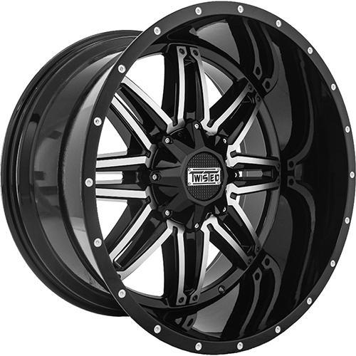 Twisted Offroad Billet T-25 Black Machined - Part Number T-25201251397150-44GBM Twisted Offroad Billet T-25 Black Machined Photo