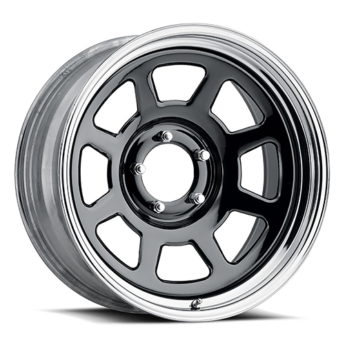 US Wheel Dlux Black And Chrome