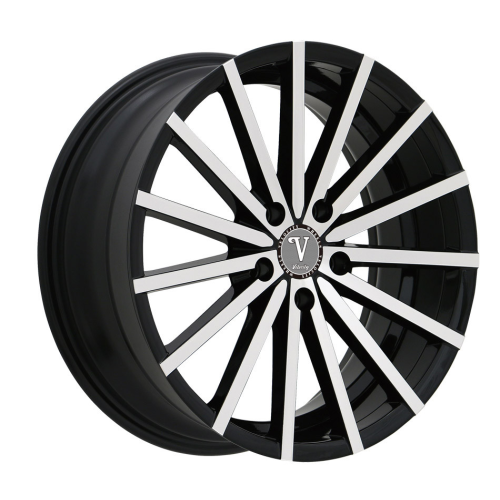 Velocity VW17-M Gloss Black Machined w/ Undercut - Part Number WVWW017S07O23P010F004C13 Velocity VW17-M Gloss Black Machined w/ Undercut Photo