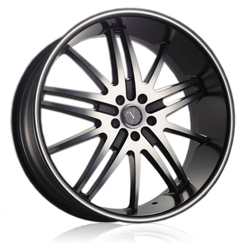 Velocity Wheel VW910 Black Machined w/ Machined Lip - Part Number V91008054535BML Velocity Wheel VW910 Black Machined w/ Machined Lip Photo