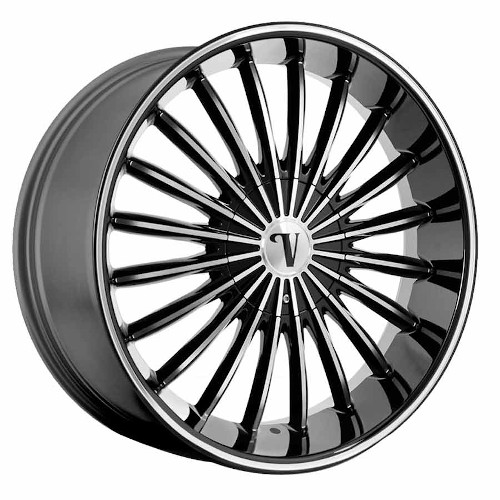 Velocity Wheel VW11 Black Machined w/ Machined Lip & Alum Cap Photo