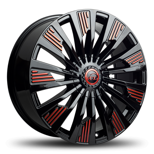 Velsen 103 Black Machined With Red Line Photo