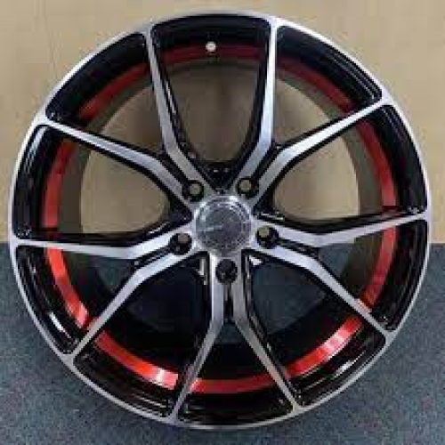 Velsen 531 Black Machined With Red Line - Part Number VEL531-8865BMR Velsen 531 Black Machined With Red Line Photo